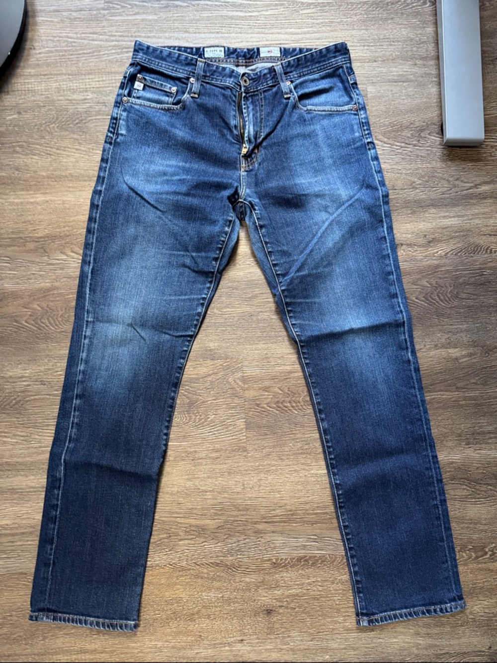 Ag Adriano Goldschmied Dark Blue Slim Straight Jeans 31/32 B-Type III